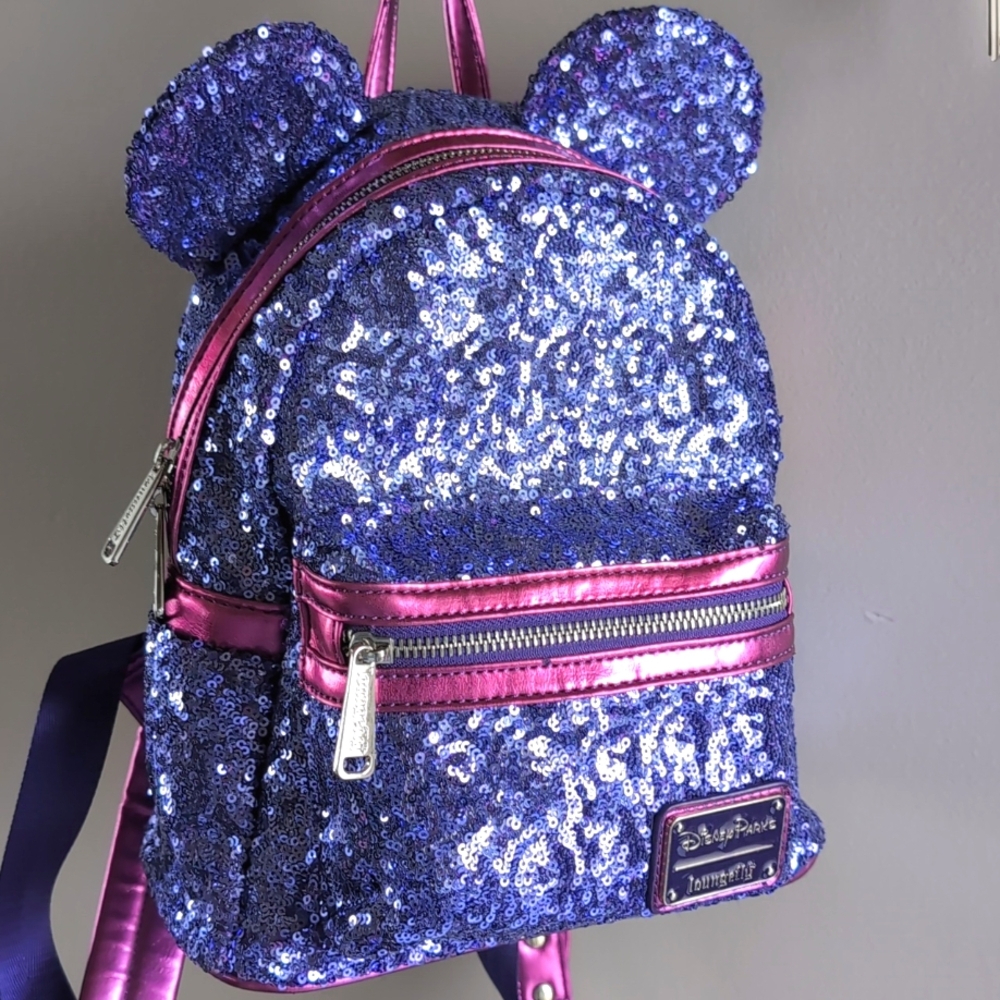 Disney Parks Loungefly Purple Potion Sequin Mini Backpack - Picture 16 of 16
